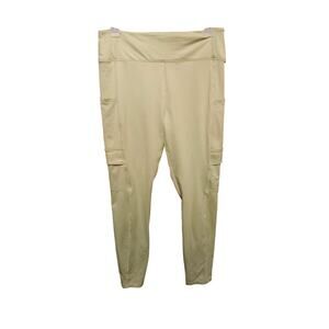 PINK Active by Victorias Secret Leggings Side Pockets Celery Green Size Large